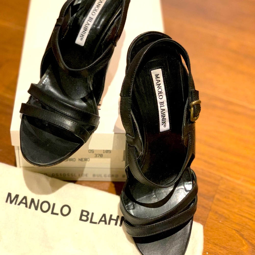Manolo Blahnik Bulgaro Heeled Sandal